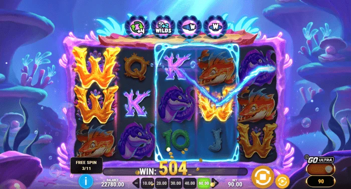 Manta Mayhem - zmaga v Free Spinih s Sticky Wild simbolom